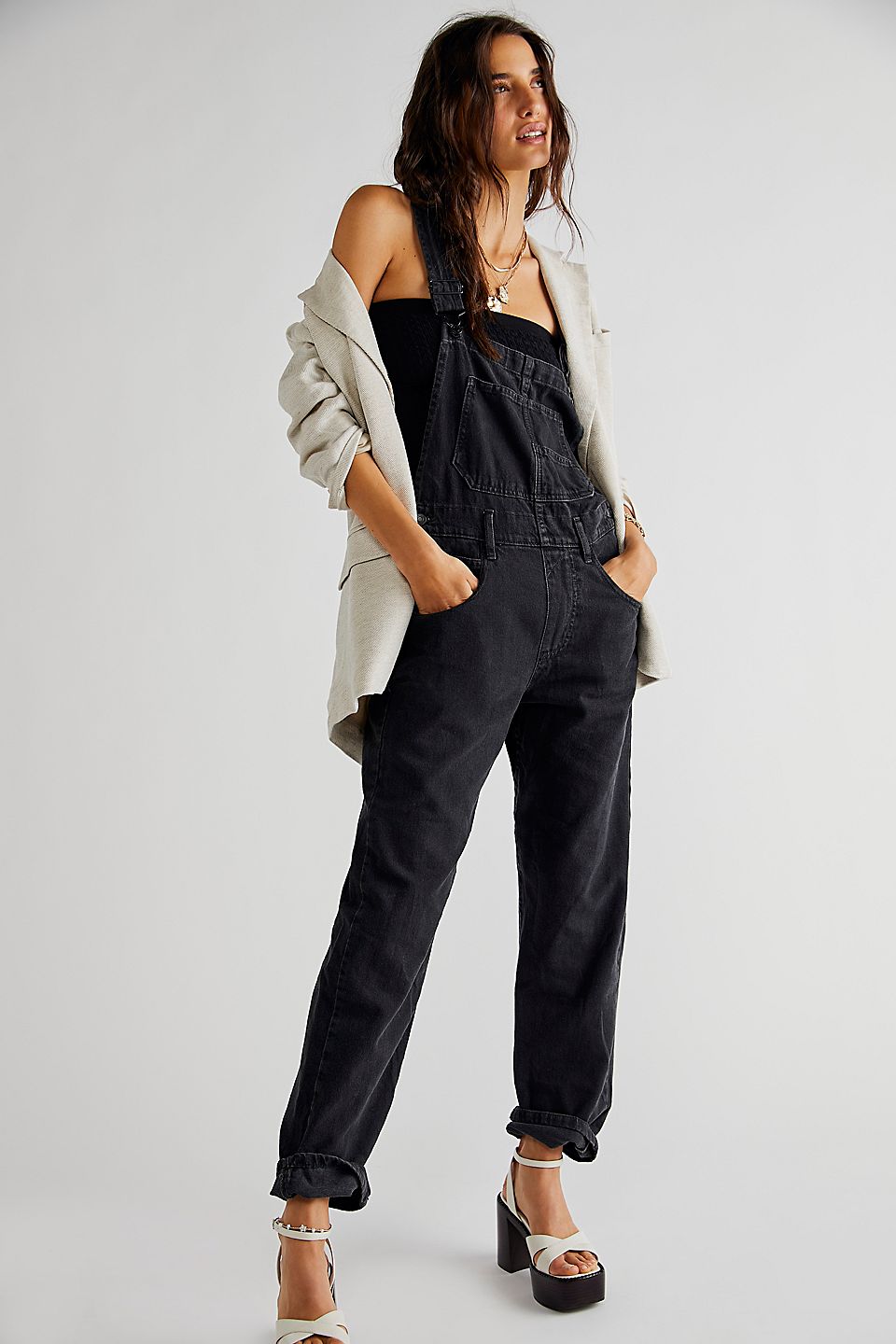 Free People Ziggy Overalls | Black