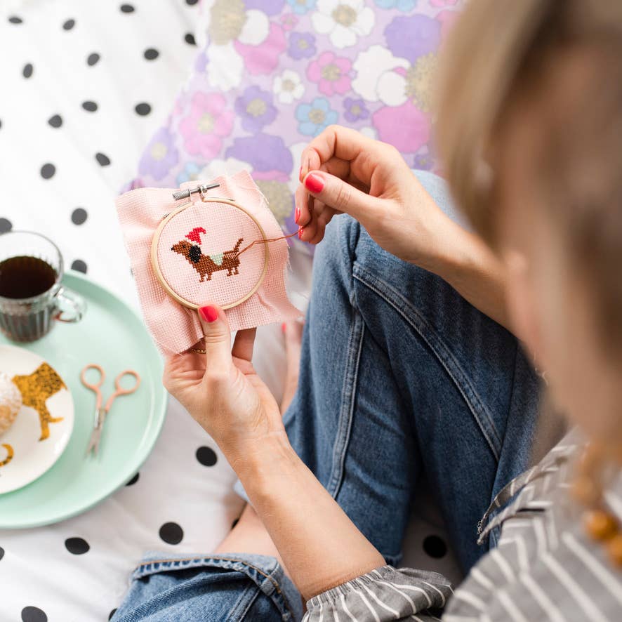 Cross Stitch Kit- Christmas Dachshund