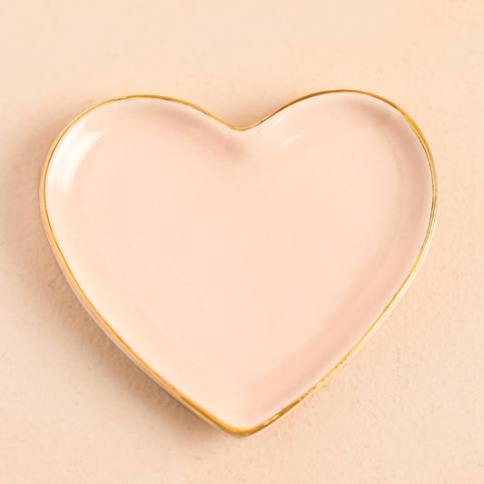 Trinket Dish - Small Pink Ceramic Heart