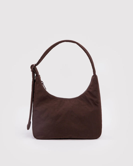 Mini Nylon Shoilder Bag - Coffee