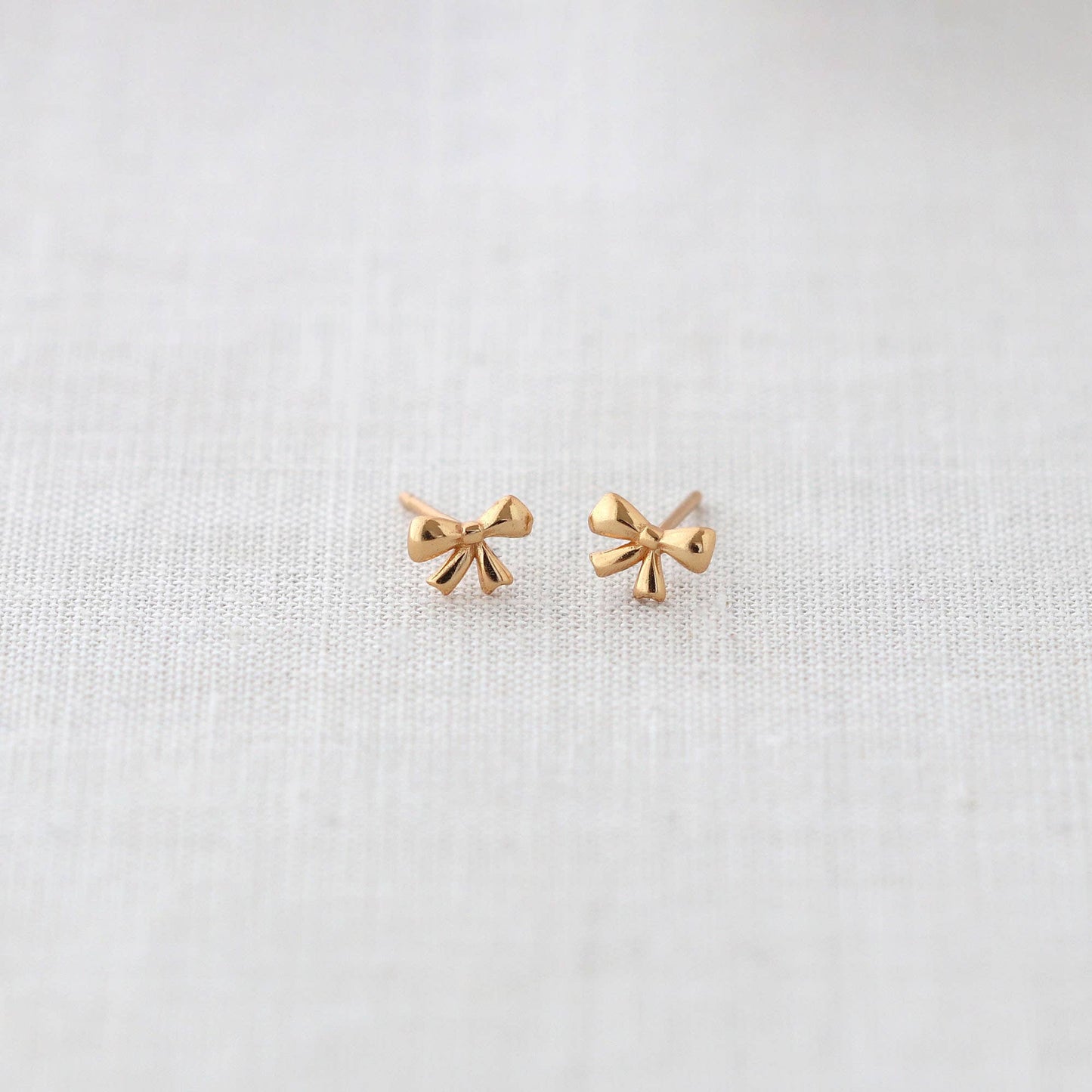 Earrings - Bow Stud - 18K Gold Vermeil