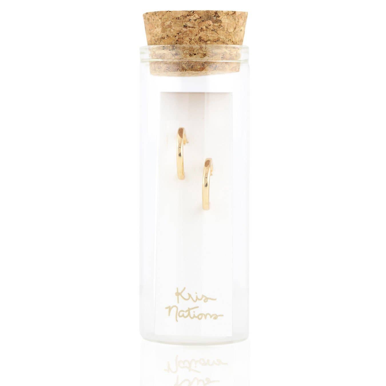 Earrings - Classic Huggie Hoop Earrings 18K Gold Vermeil