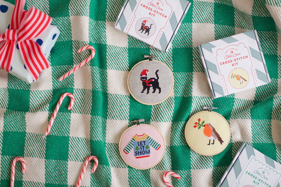 Cross Stitch Kit - Christmas Cowboy Boot