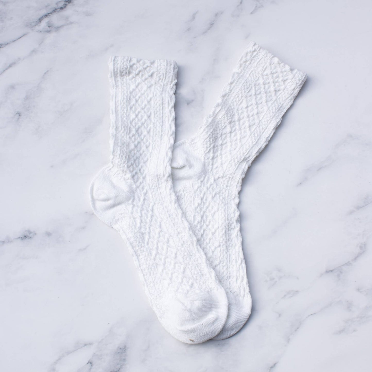 Women's Honeycomb Casual Socks: Oatmeal