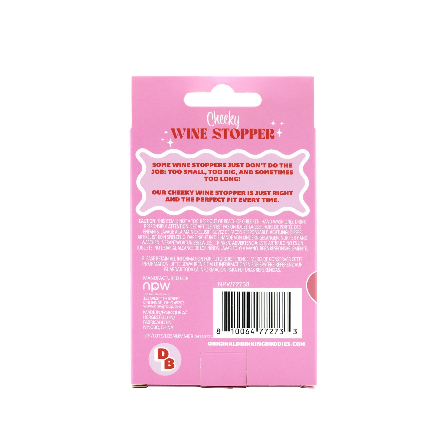 Party Cheeky Wine Stopper