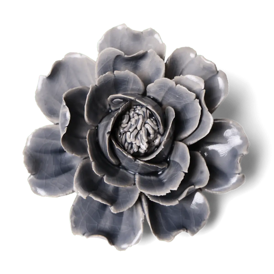Ceramic Flower Wall Art Rose Grey 6: Rose Grey