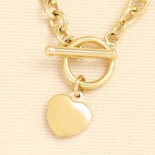 Neckace - T-Bar Heart