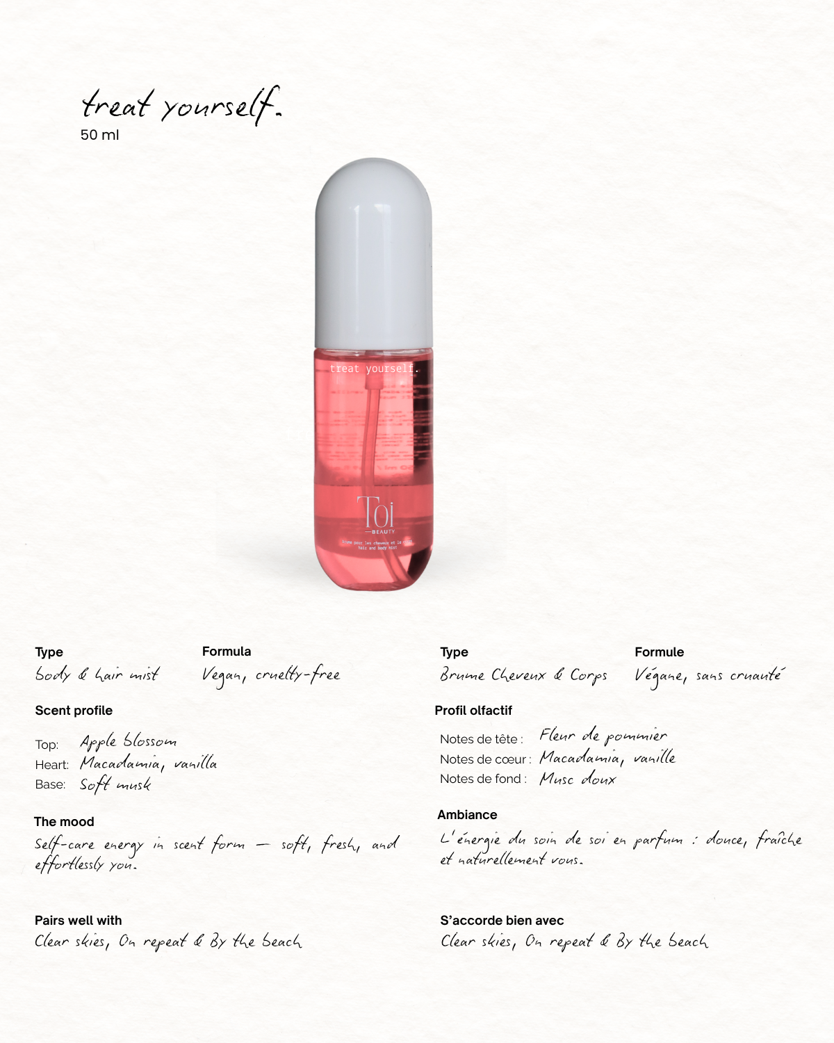 Hair and Body Spray Mist: By the Beach / 50ml