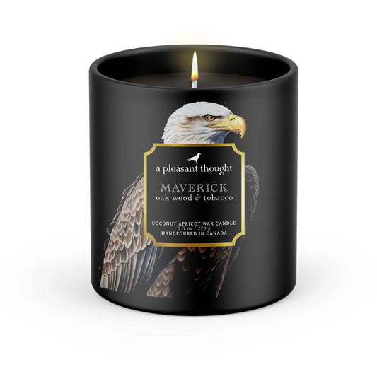 A Pleasant Thought - MAVERICK | OAK WOOD & TOBACCO | RAVEN CANDLE: Cotton