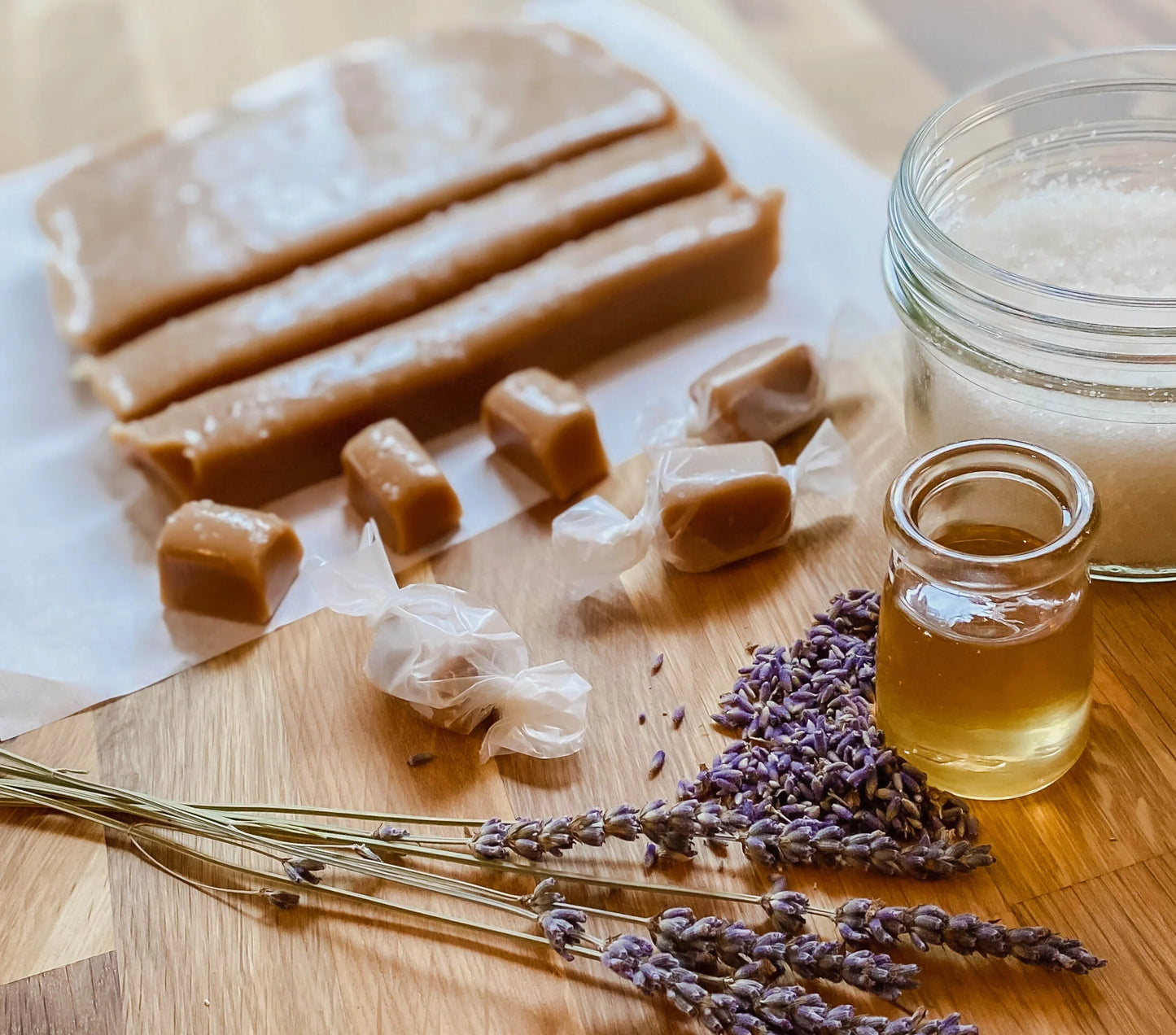 Canadian Honey Lavender Caramels