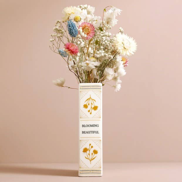 Book of Flowers Book Vase