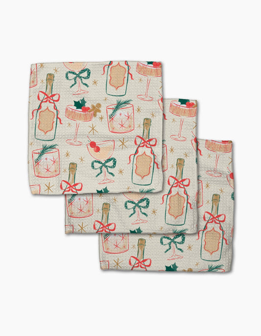 Dishcloth Set - Christmas Cocktails