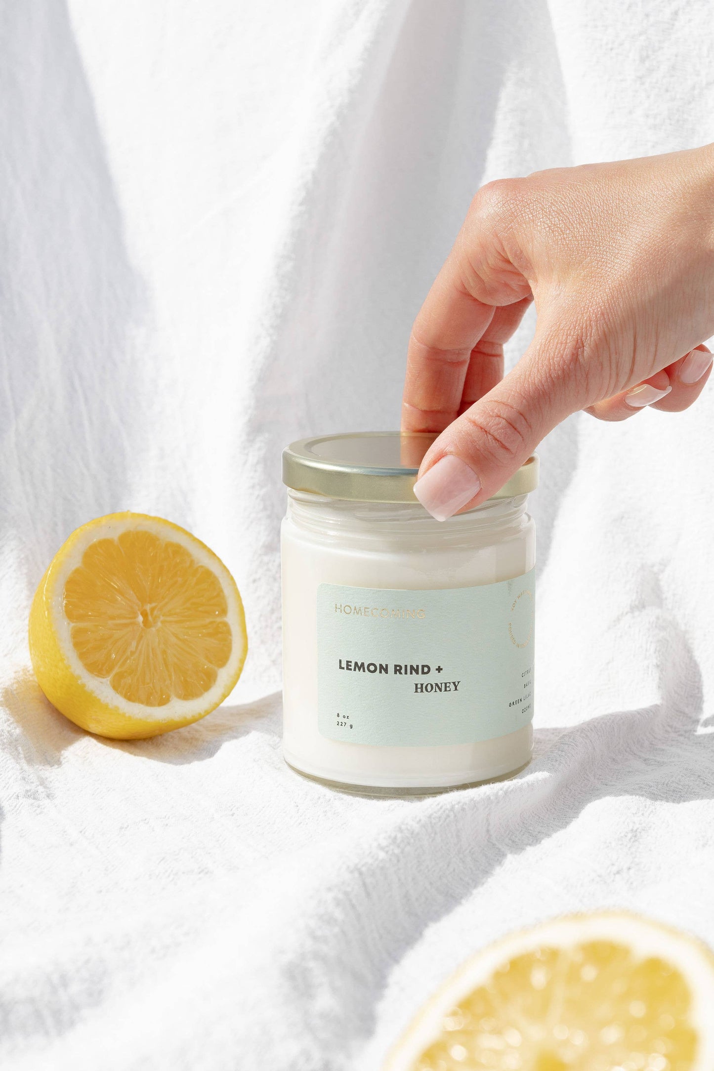 Lemon Rind + Honey Soy Wax Candle