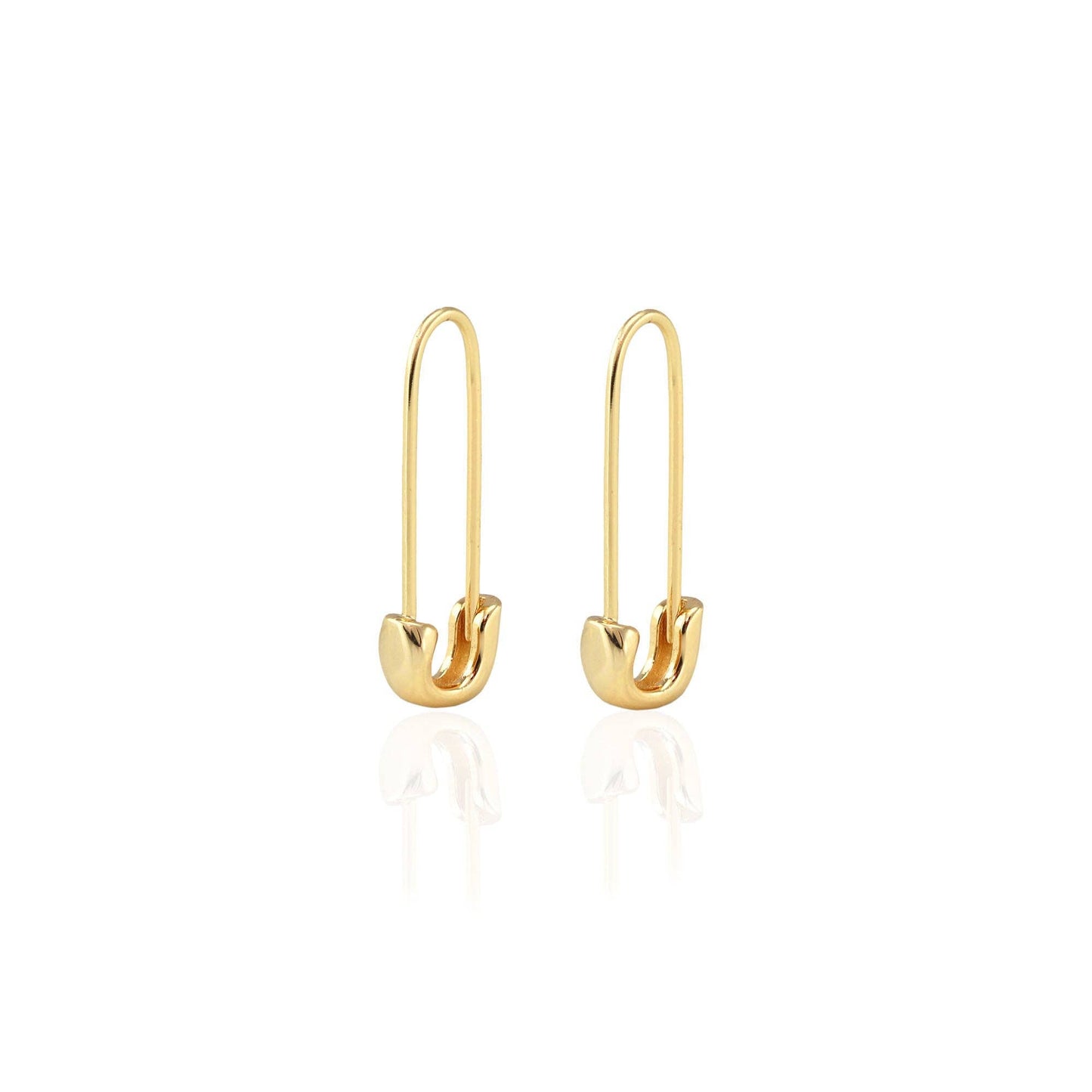 Safety Pin Hoop Earrings | Sterling Silver