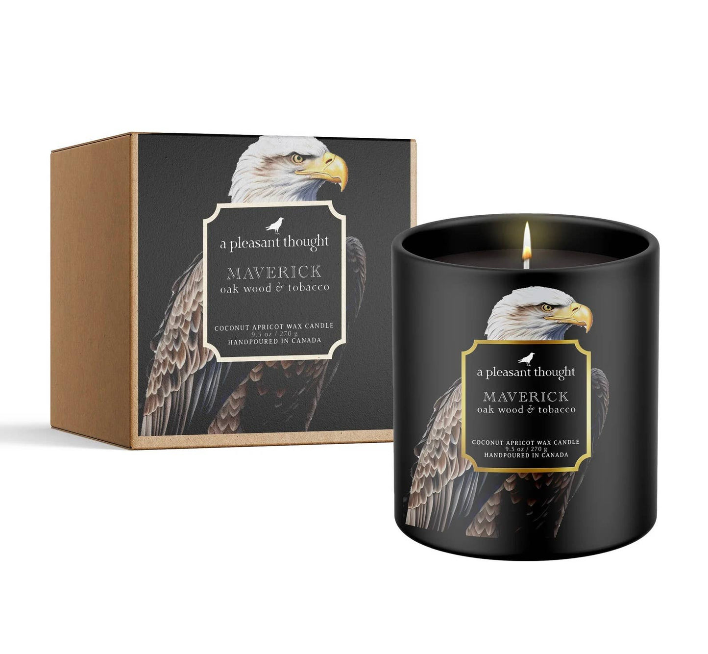 A Pleasant Thought - MAVERICK | OAK WOOD & TOBACCO | RAVEN CANDLE: Cotton