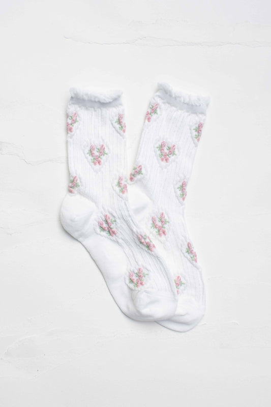 Floral Heart - White