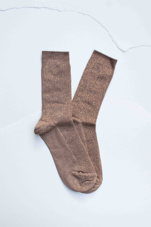 Glitter sock - Modal Blend - Mocha