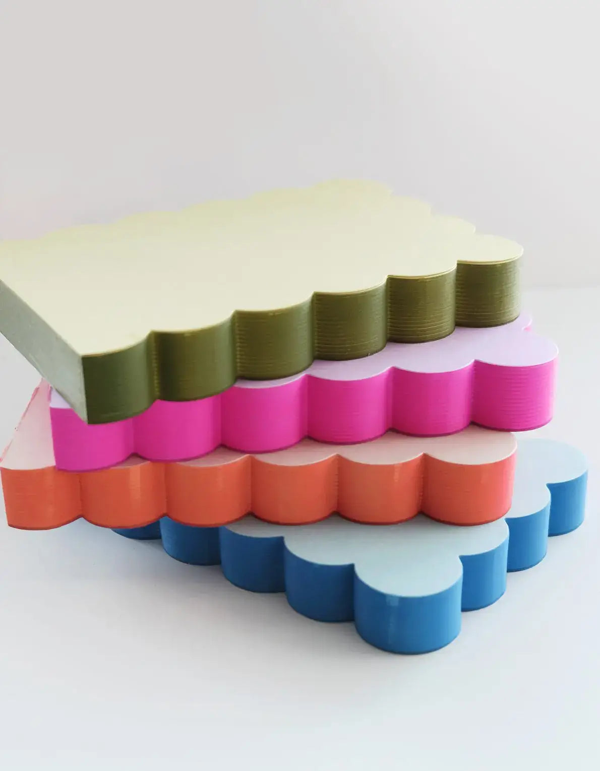 Notepad - Scalloped Shaped | Lilac + Hot Pink Edge