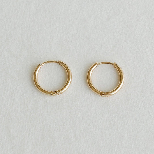 Thin Hoops: Medium 14mm