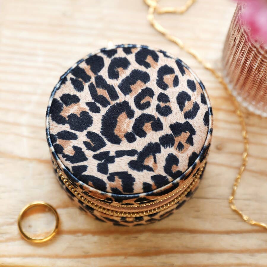 Jewelry Case - Velvet Leopard Print