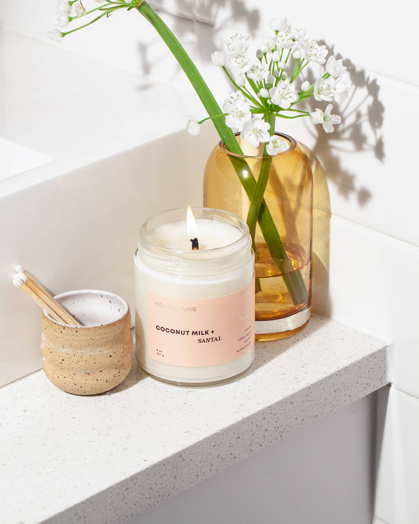 Coconut Milk + Santal Soy Wax Candle