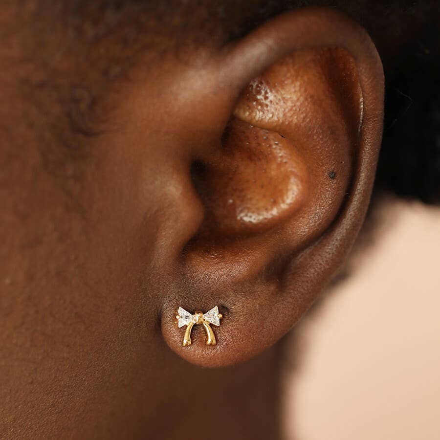 Earrings - Crystal Bow Stud