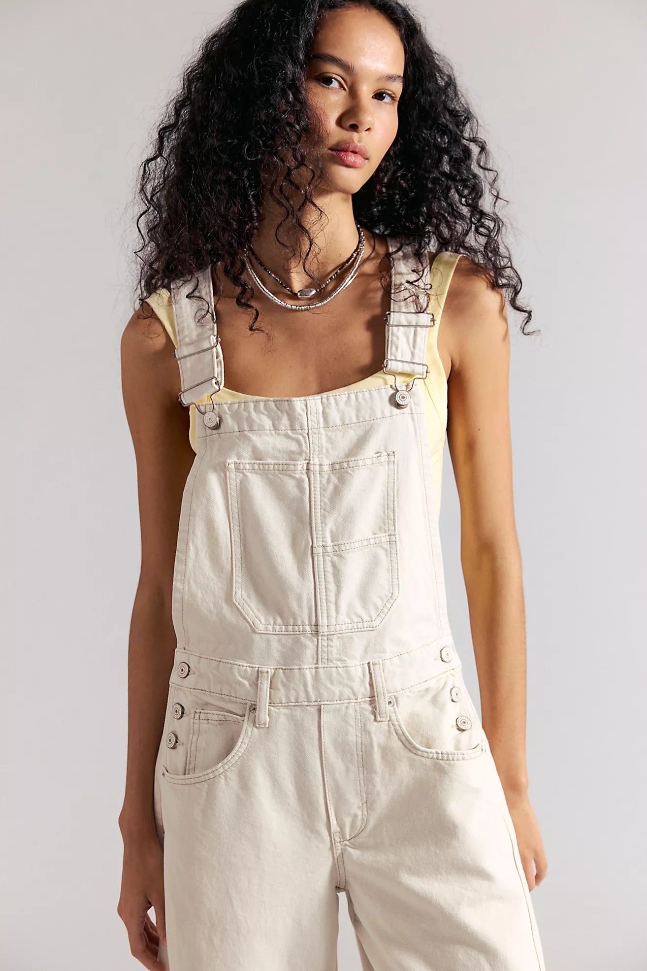 Free People Good Luck Barrel Overalls
