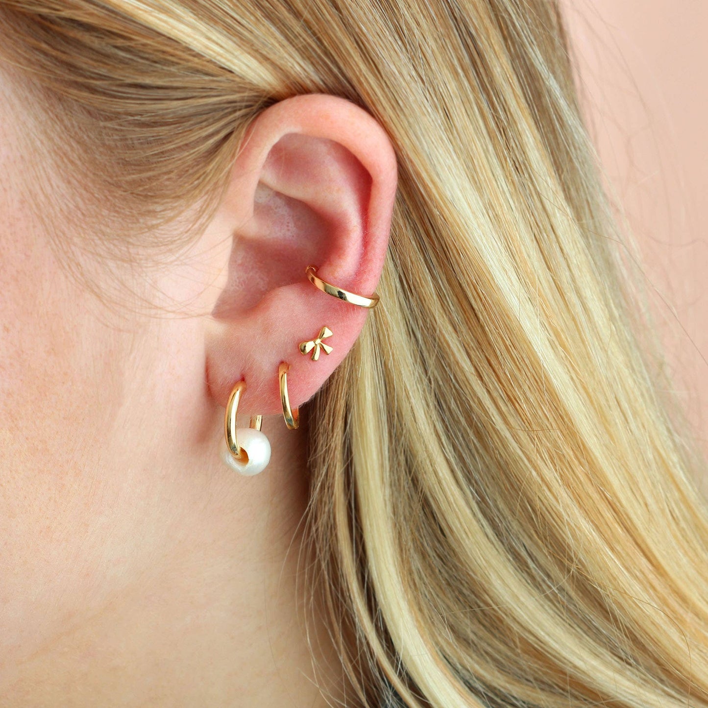 Earrings - Bow Stud - 18K Gold Vermeil