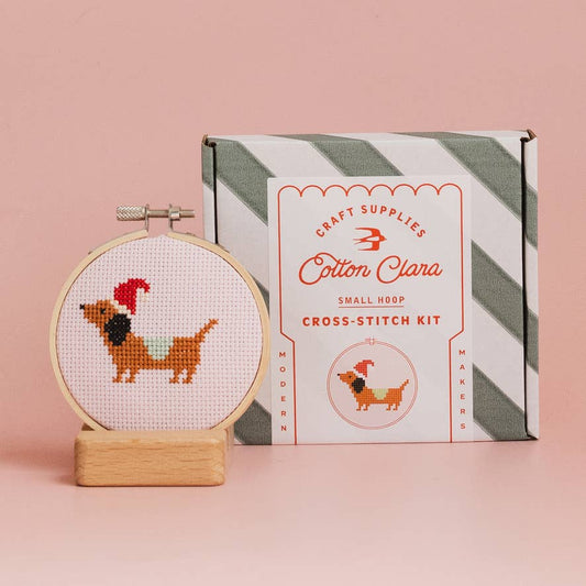 Cross Stitch Kit- Christmas Dachshund