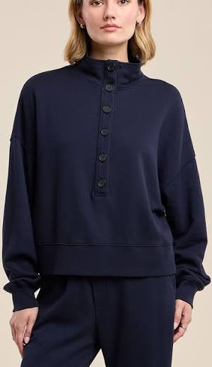 Velvet Fatima Navy Fleece Sweater
