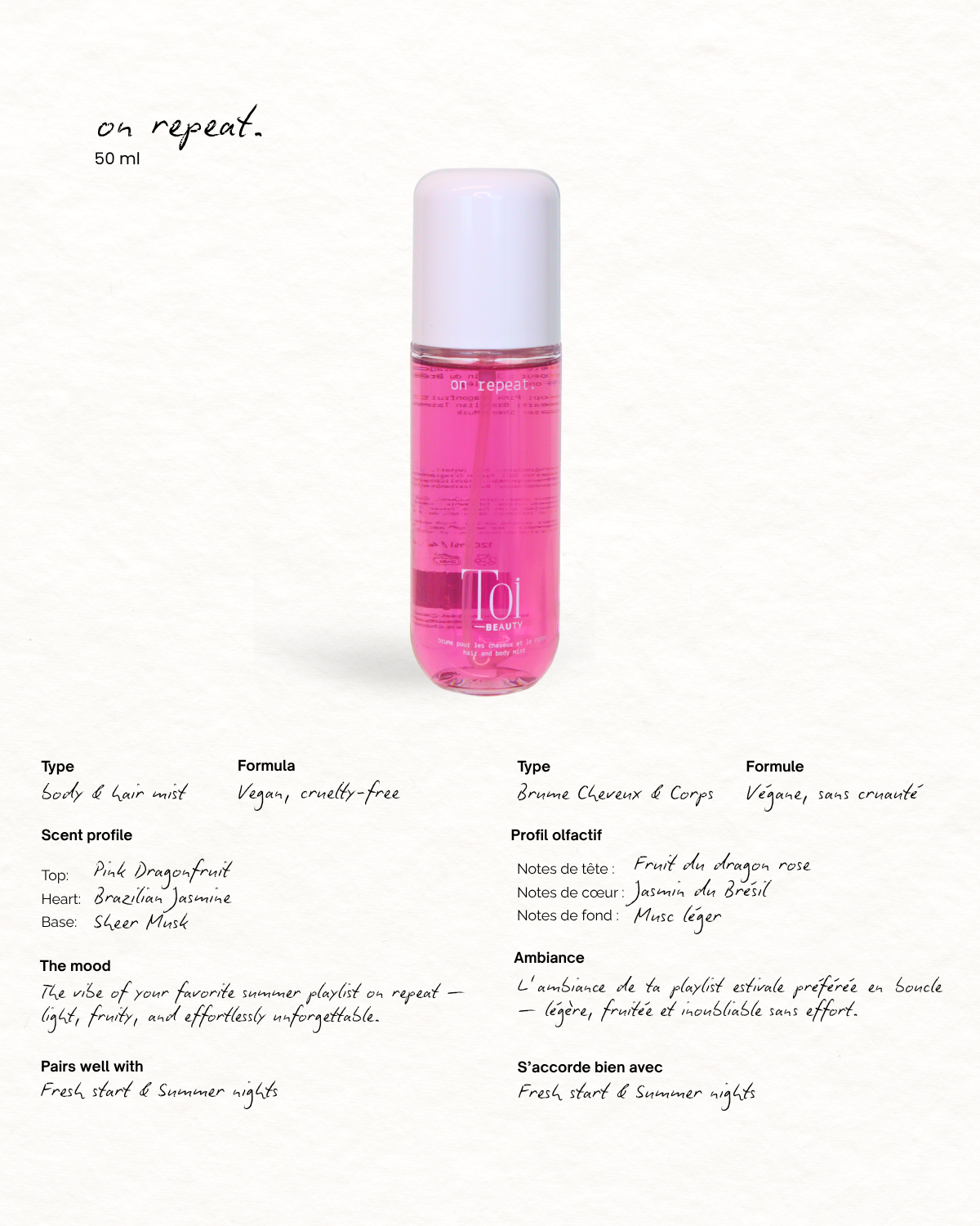 Hair and Body Spray Mist: By the Beach / 50ml