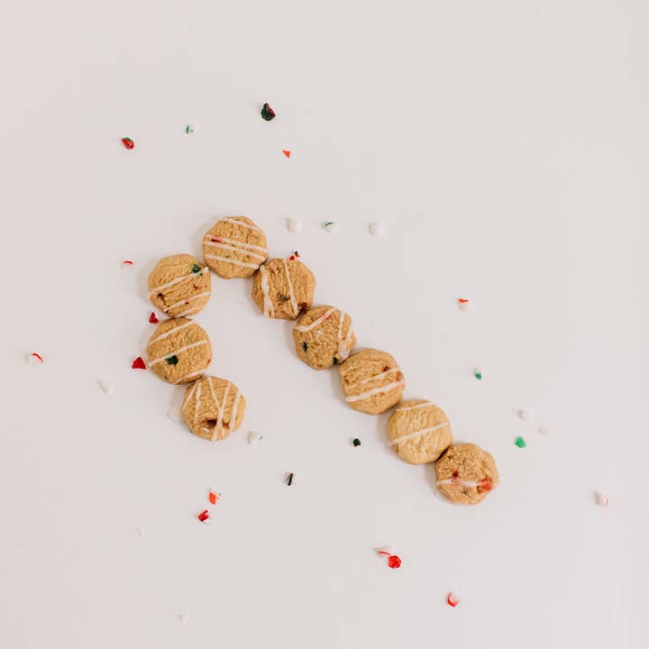 Mini Shortbread Cookies - Candy Cane