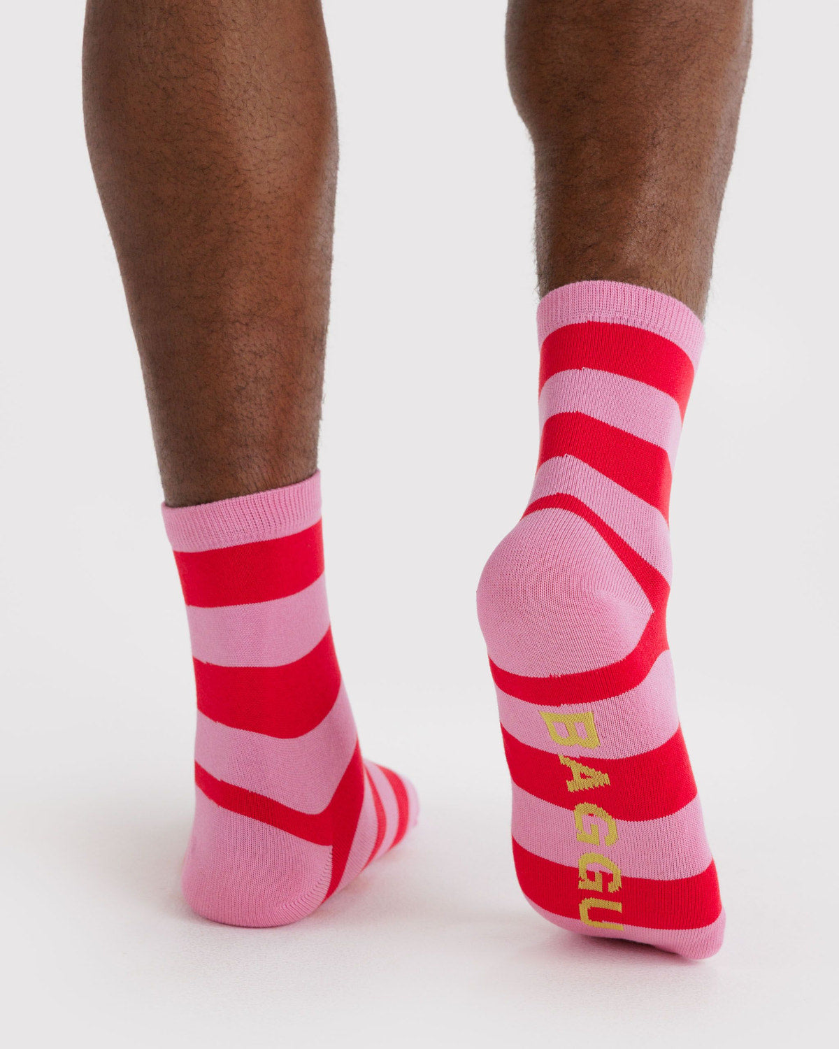 Baggu Crew Socks - Pink Stripe