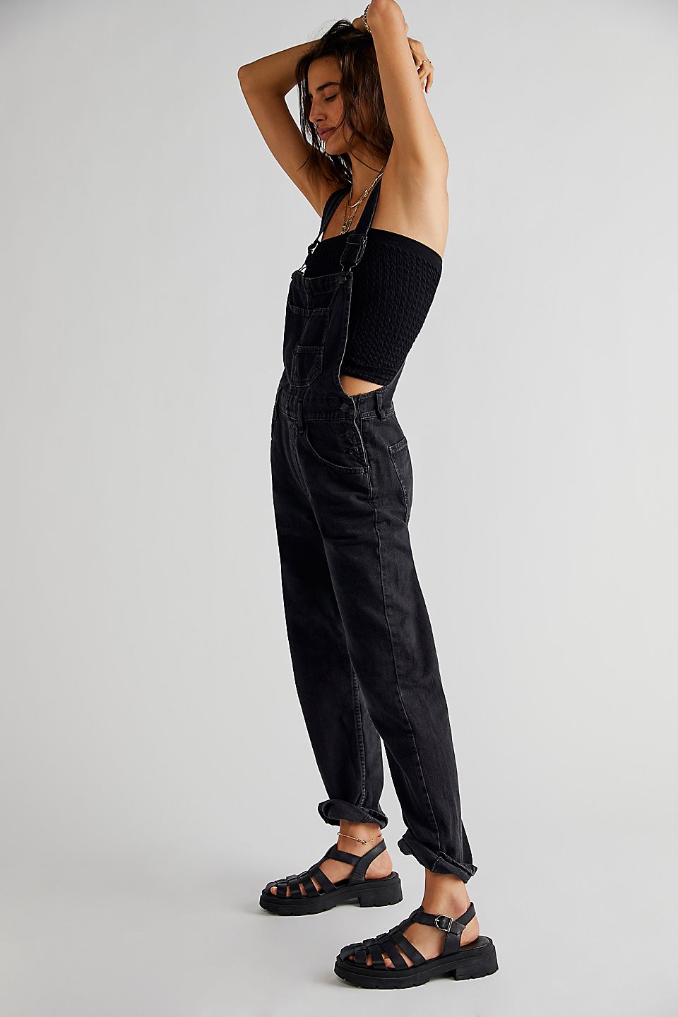 Free People Ziggy Overalls | Black