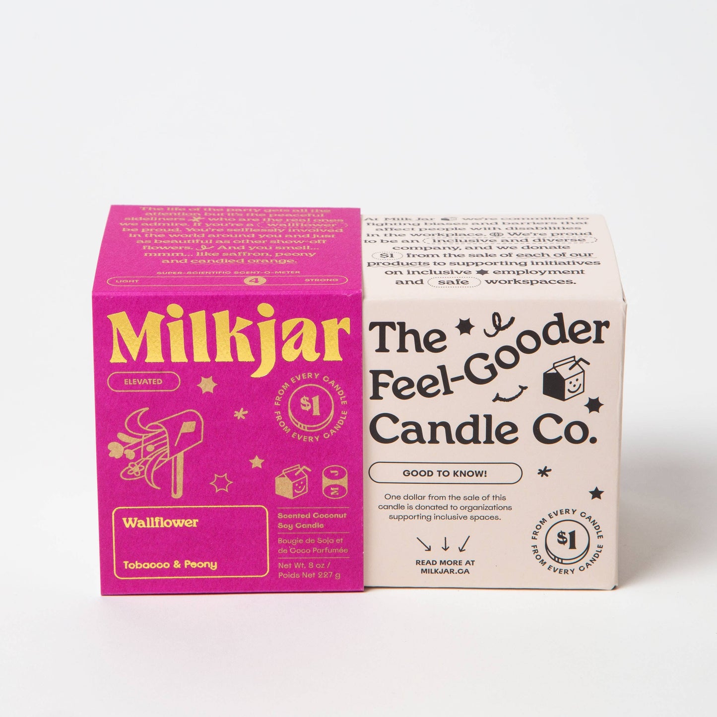 Milkjar Candle  Co. - Soy 8 oz Candle - Wallflower