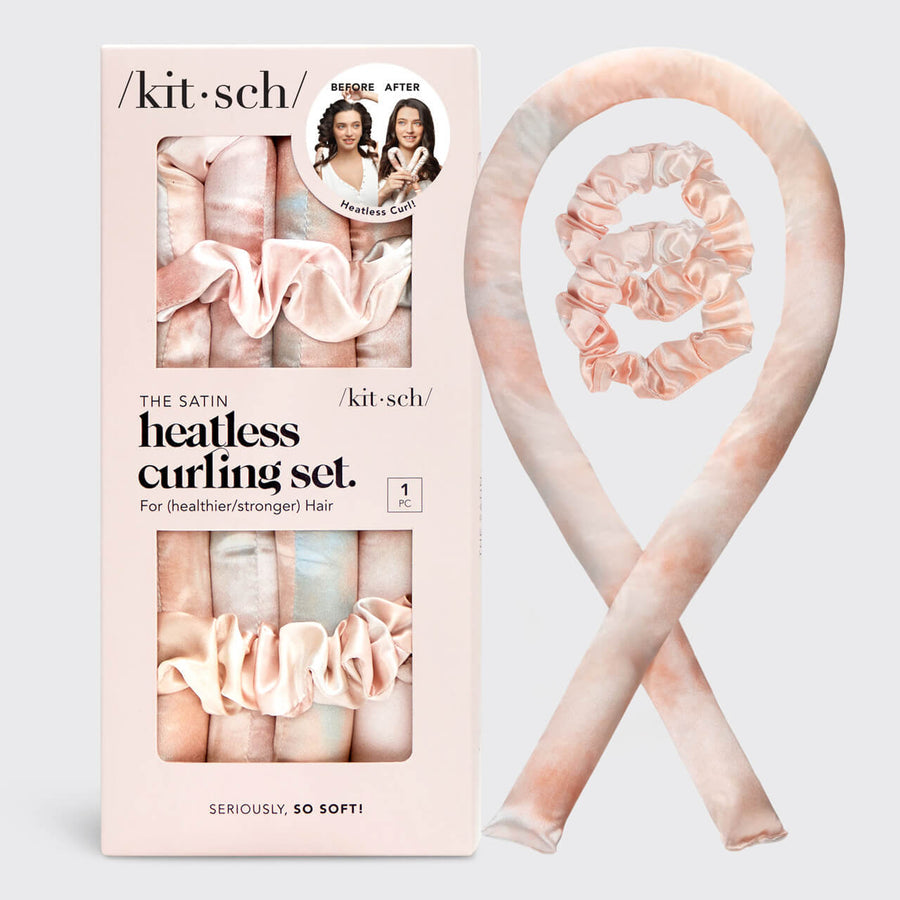 Heatless Curling Set - Sunset Tie Dye Satin