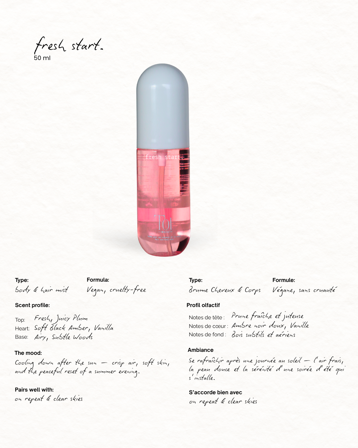 Hair and Body Spray Mist: On Repeat / 50ml