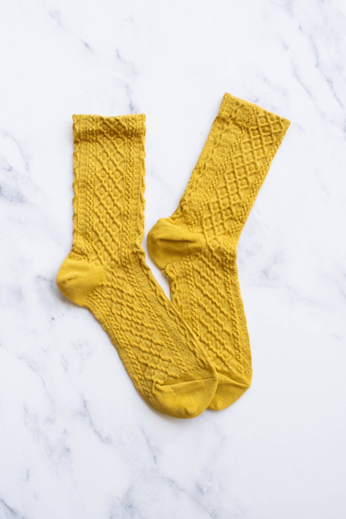 Women's Honeycomb Casual Socks: Oatmeal