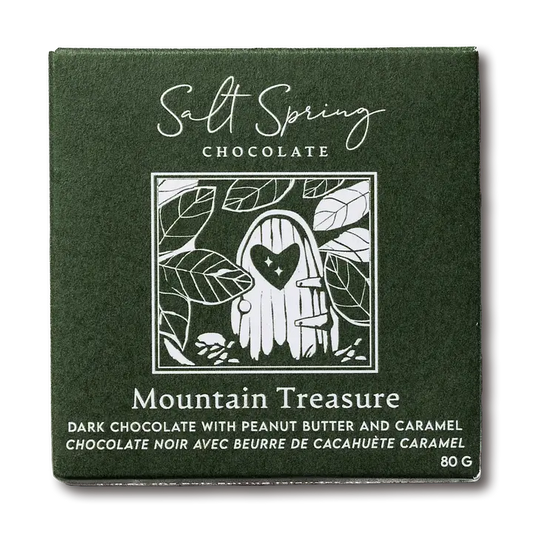 Salt Spring Chocolate - Mountain Treasure Dark Chocolate Peanut Butter & Caramel Bar