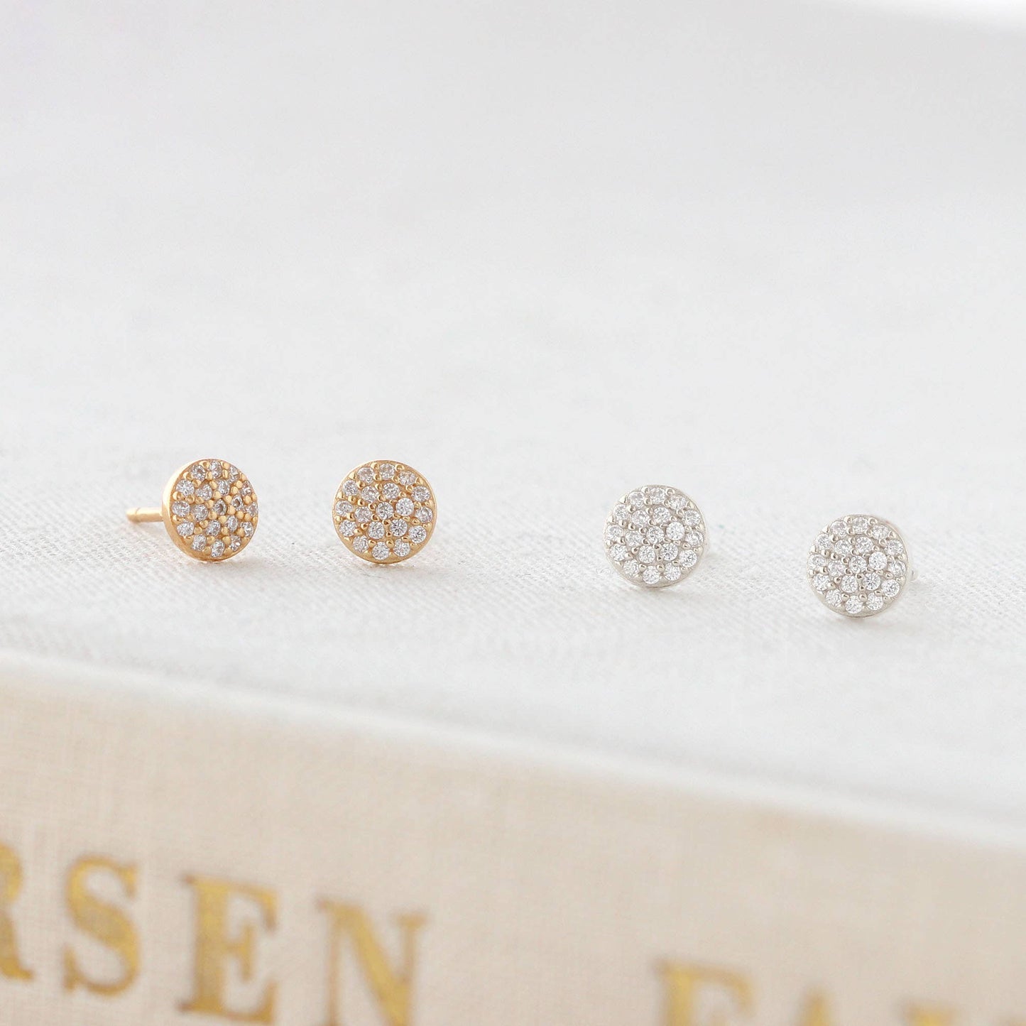 Earrings - Round Crystal Stud Earrings