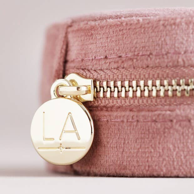 Jewellery Case - Rose Pink Velvet
