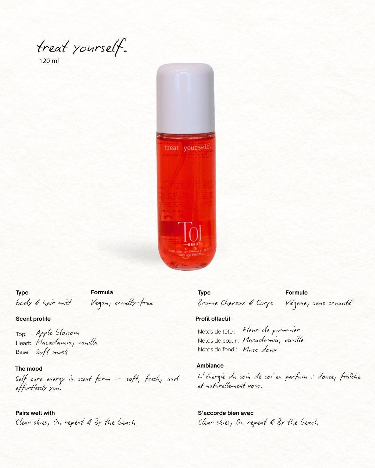 Hair and Body Spray Mist: By the Beach / 50ml