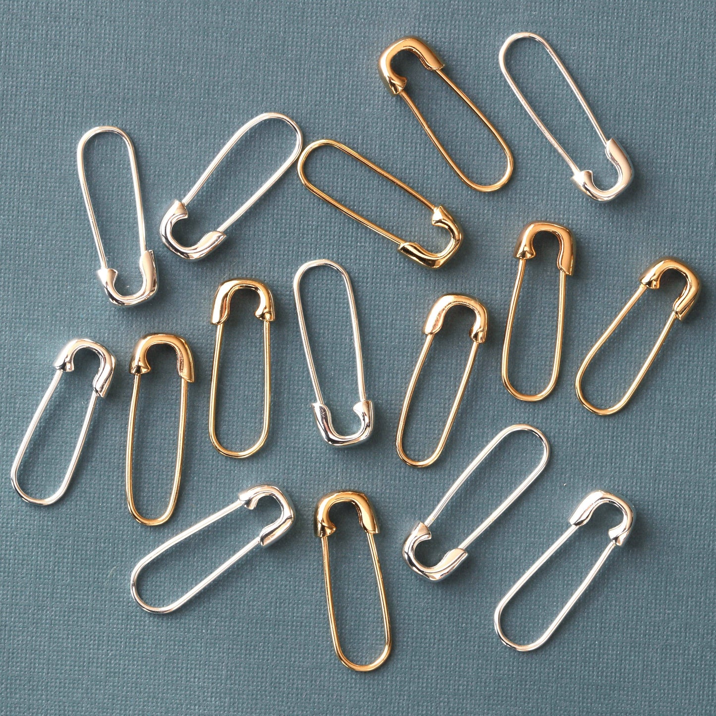 Safety Pin Hoop Earrings | Sterling Silver