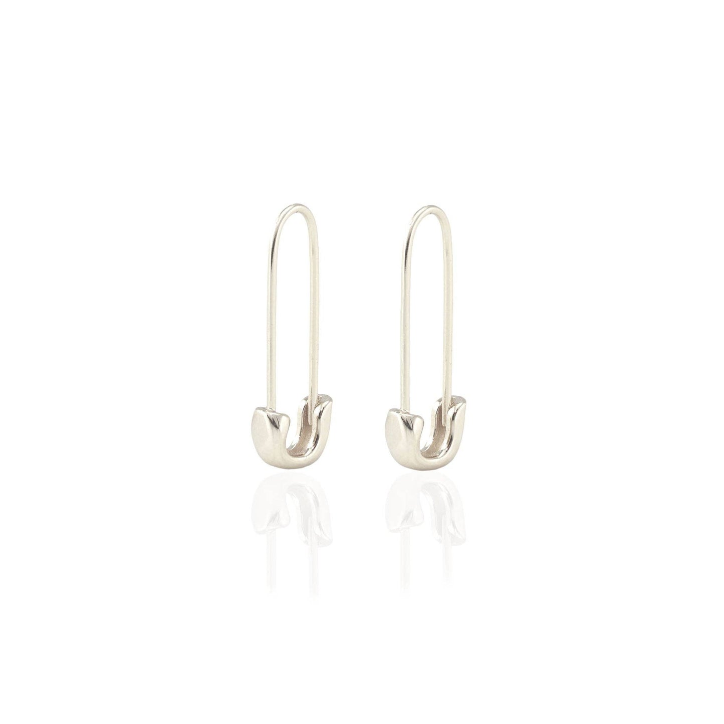 Safety Pin Hoop Earrings | Sterling Silver
