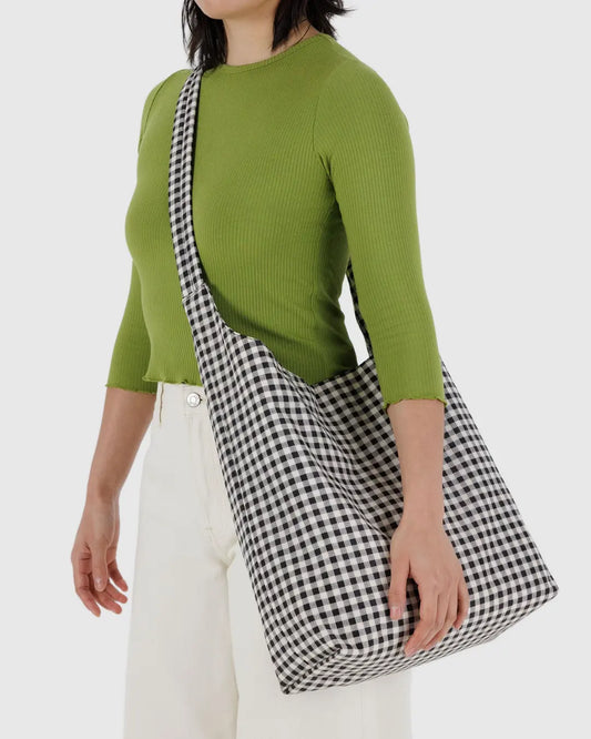 Sling Bag - Large - black/white gingham