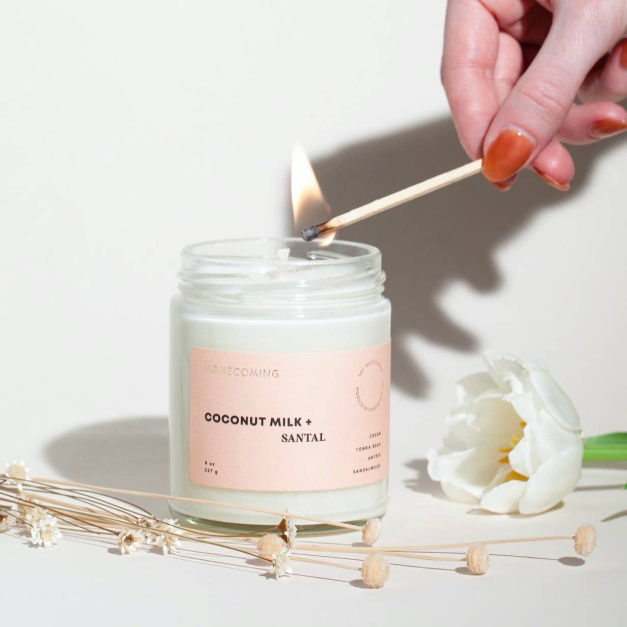 Coconut Milk + Santal Soy Wax Candle