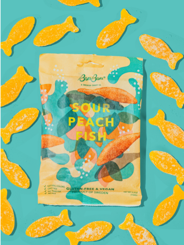 Sour Peach Fish - Swedish Candy