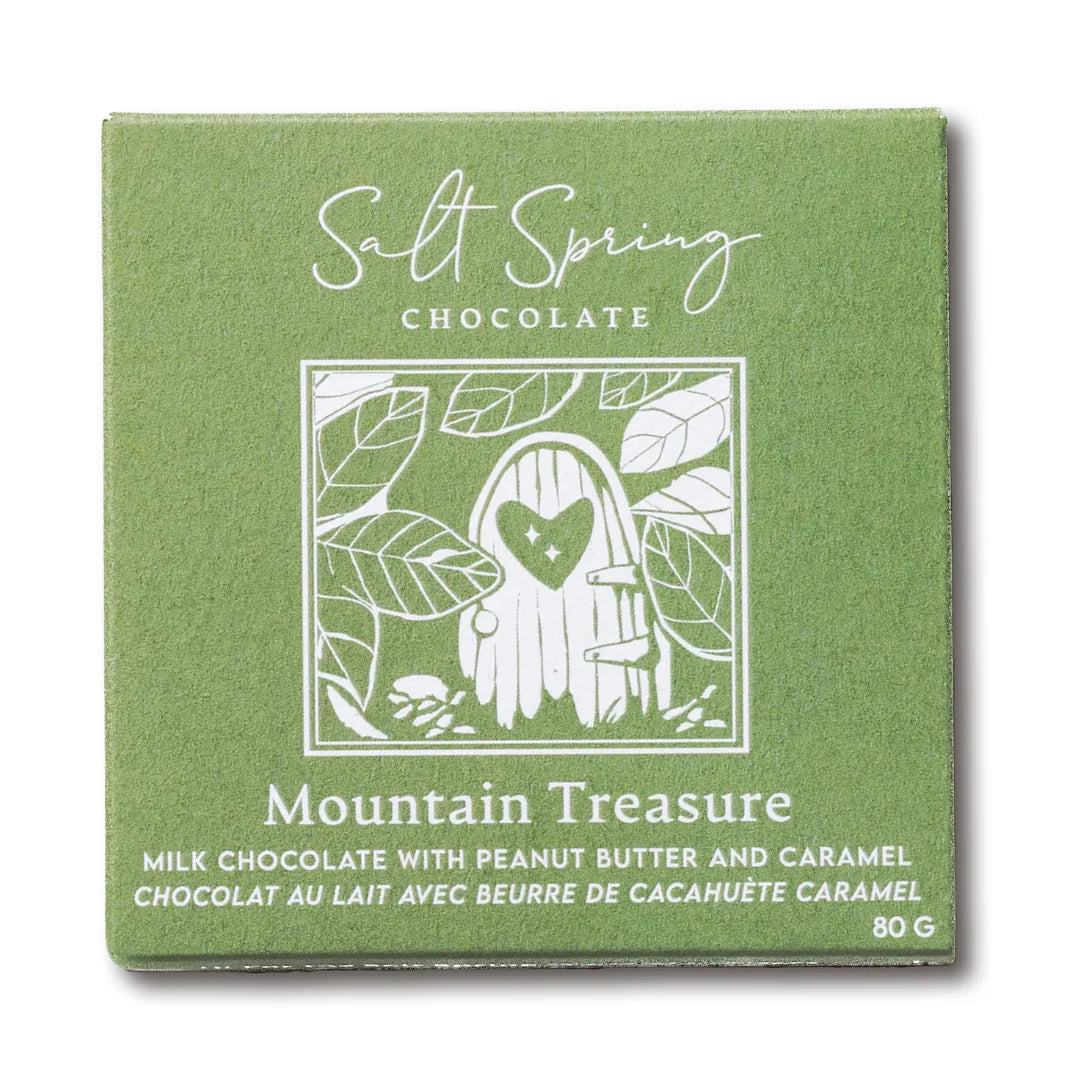 Salt Spring Chocolate - Mountain Treasure Milk Chocolate Peanut Butter & Caramel Bar