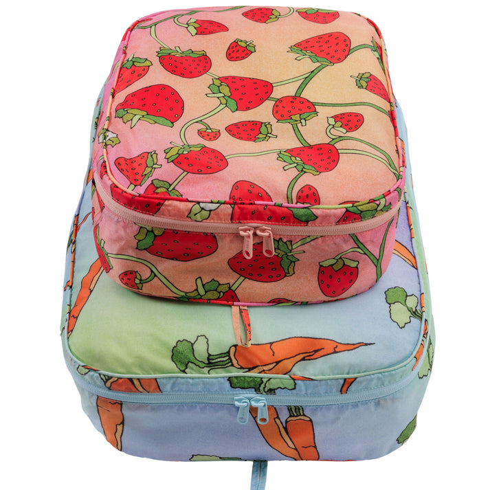 Large Packing Cube Set - Carrots & Berries