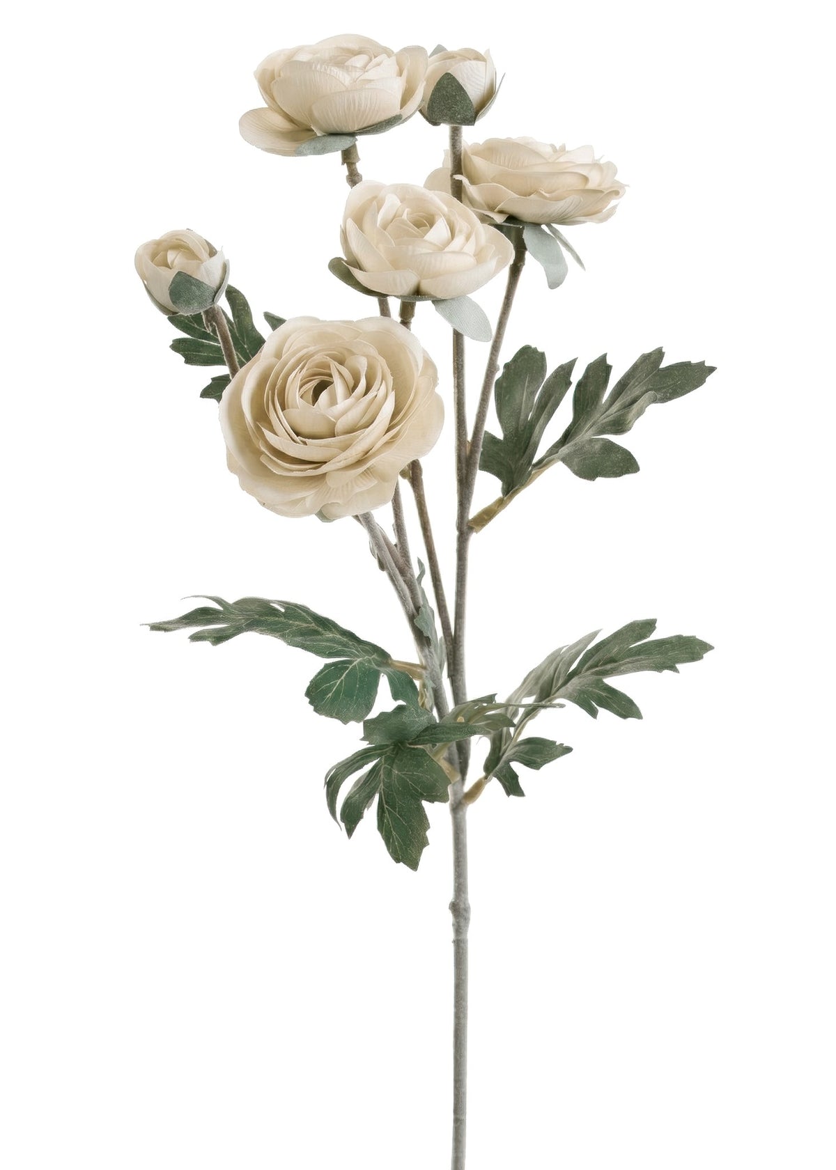 RANUNCULUS SPRAY FAUX FLOWER - CREAM
